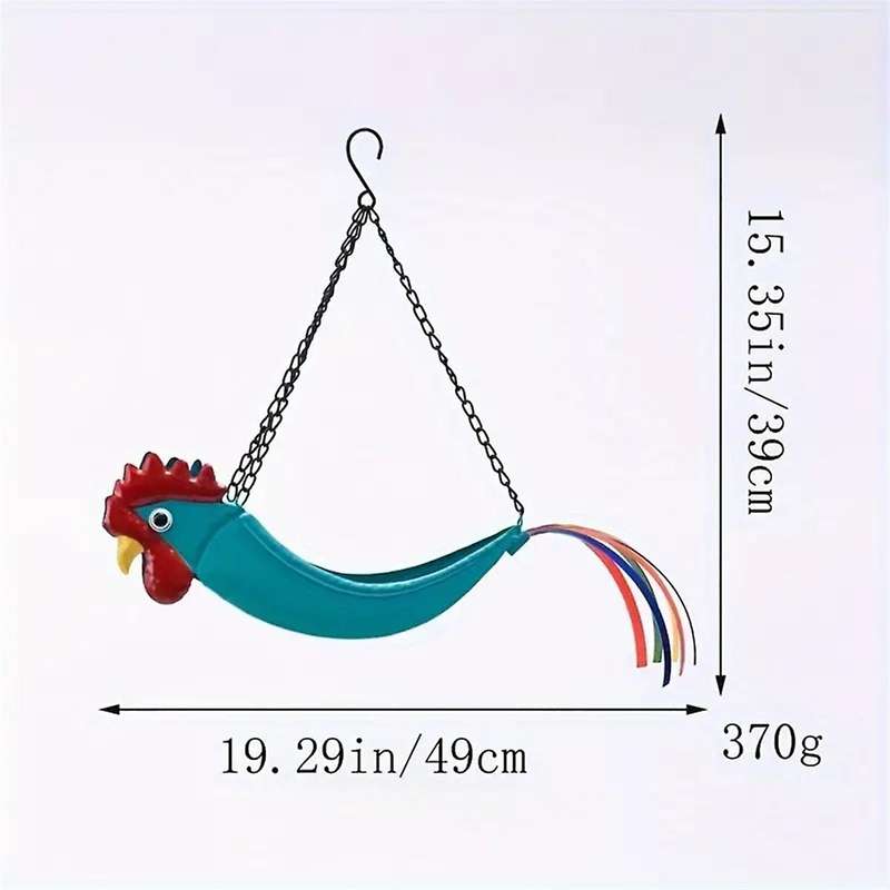 Bright Colorful Chicken Hanging Planter Yard Decor Hanging Planter for Indoor Outdoor Decor, Plant H