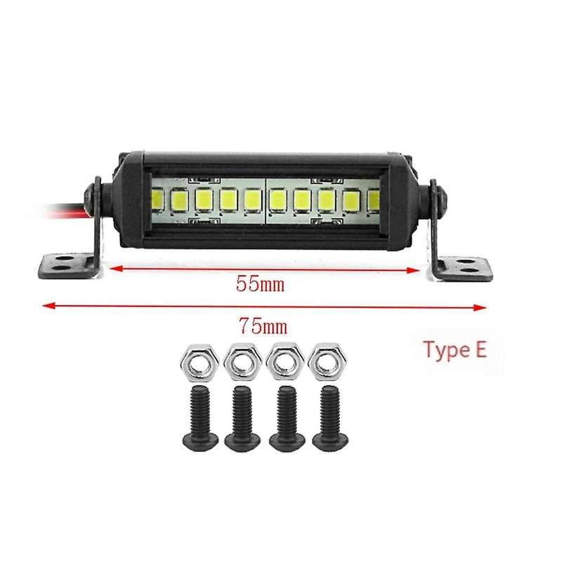 Bright Light Bar 55mm for 1/10 Rc Crawler Car Axial Scx10 90046 -4 Cc01 D90 Redcat