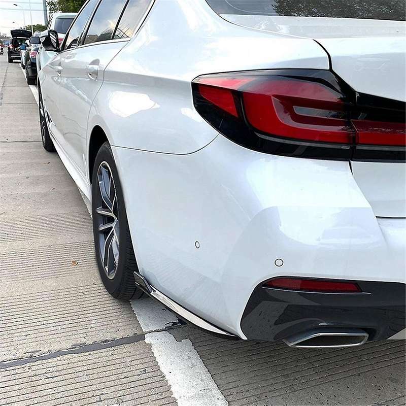 Bright Black Rear Bumper Lip Angle Diffuser Splitter Spoiler Protector for - 5 Series G30 525i 530i