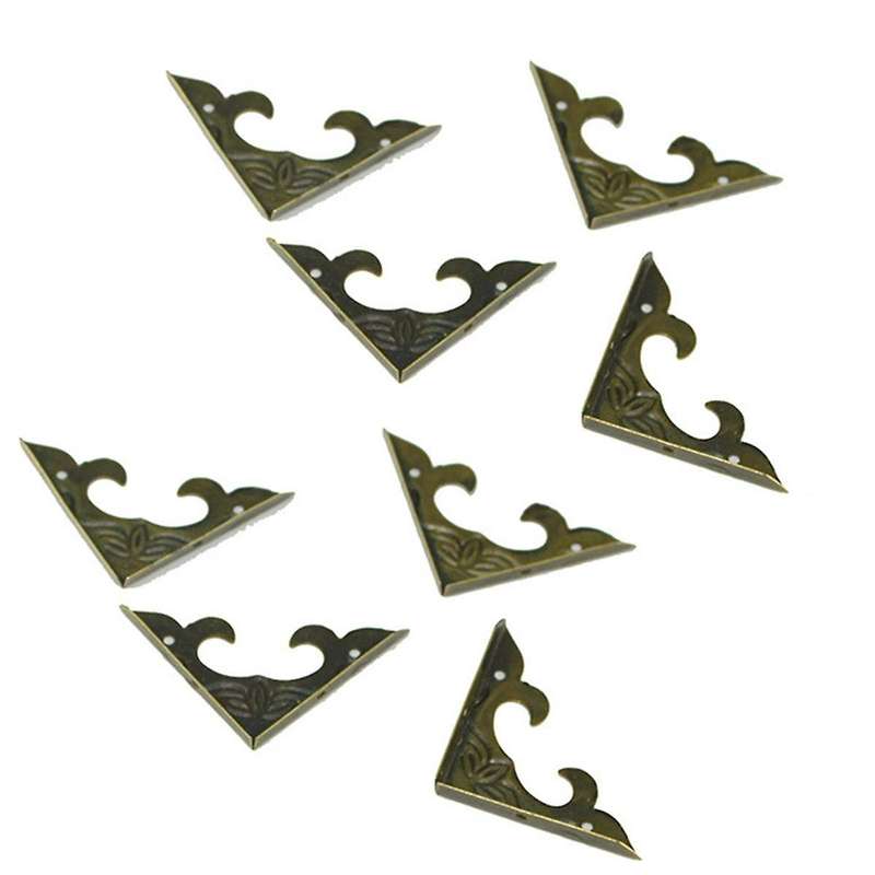 Bronze Book Scrapbook Album Corner Stand Antique Brass Decorative Protective Crafts for Furniture Ha
