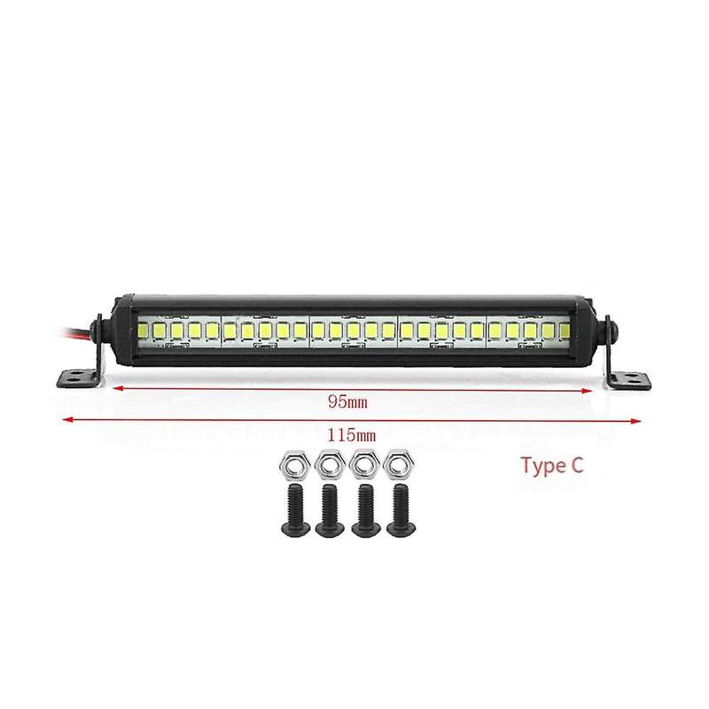 Bright Light Bar 95mm for 1/10 Rc Crawler Car Axial Scx10 90046 -4 Cc01 D90 Redcat