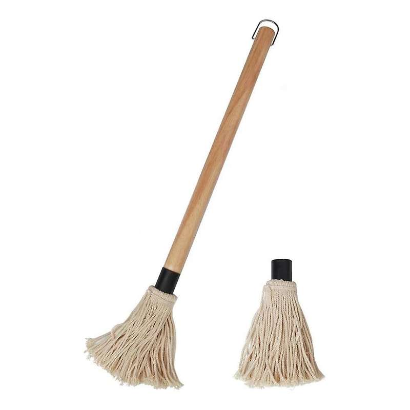 Brush, Bbq Cleaner Long Handle Wooden Bbq Brush for Cooking Roasting Grilling Bbq Accessories Tool