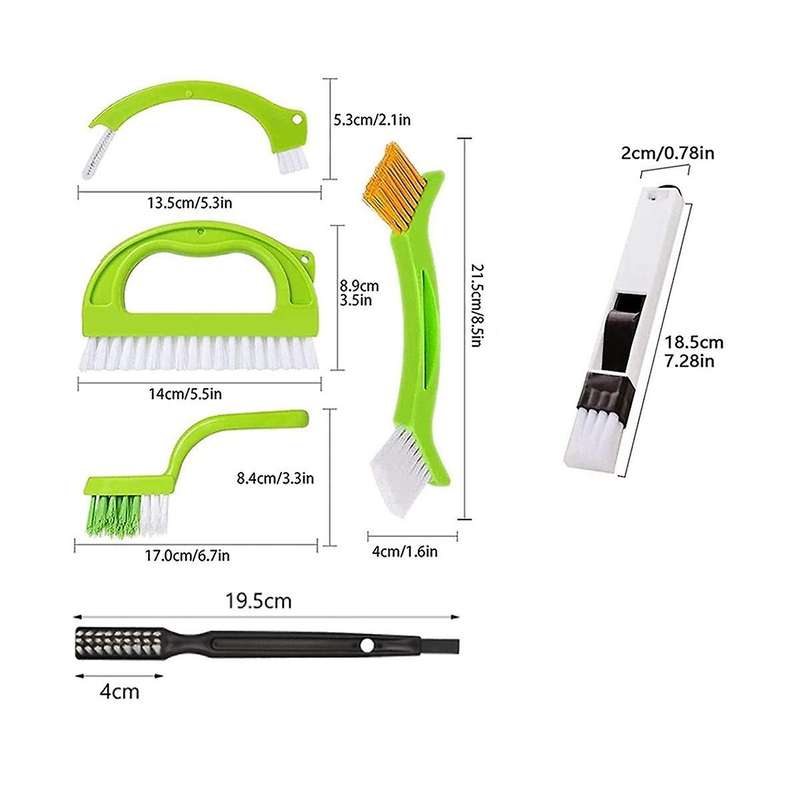 Brush Grout Tile Joint Cleaner Set Mold Cleaning Scrub Brush Cleaning Tools 6 for Deep Cleaning