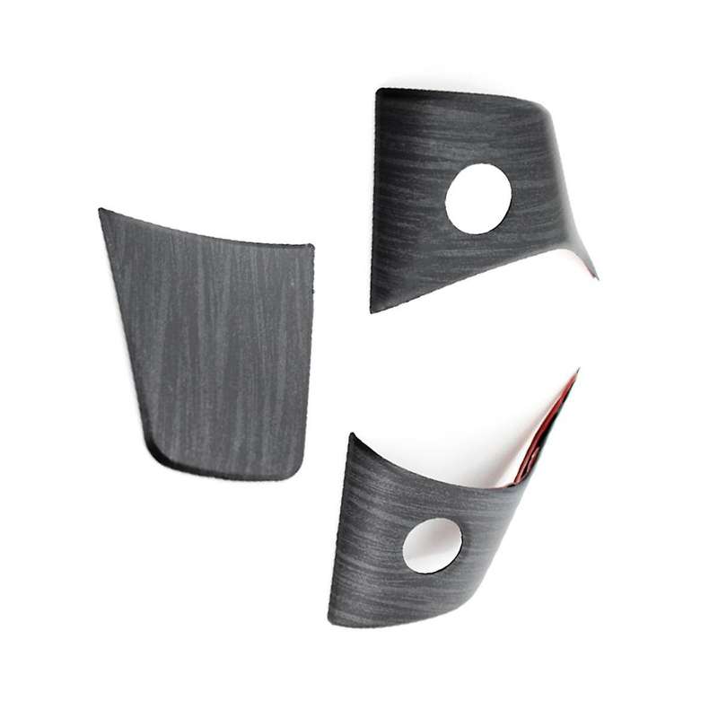 Brushed Wood Grain Steering Wheel Protective Frame Patch Trim for Model Y
