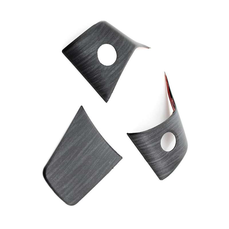 Brushed Wood Grain Steering Wheel Protective Frame Patch Trim for Model Y