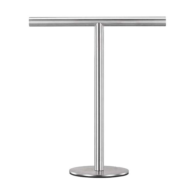 Brushed Finish Standing Towel Rack, Heavy Duty Base, Stainless Steel T-shaped Hand Towel Stand For