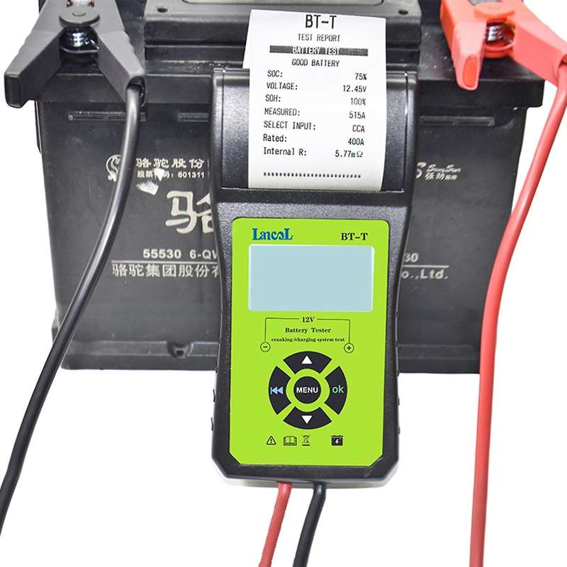 BT-T 12V Car Digital Battery Tester Auto Batteries Measure Tool with Printer Automotivo Battery Syst