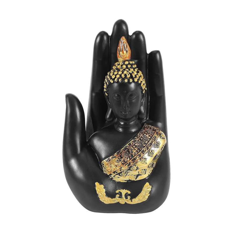 Buddha In The Palm Statue Figurine, Buddha Sculpture-indoor/outdoor Decor for Garden,patio,porch Y