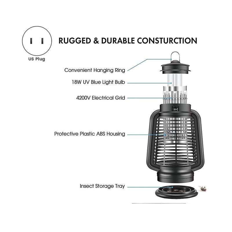 Bug Zapper Outdoor Powerful Electric Fly Traps Outdoor for Patio Backyard and Home Zapper Bug Zappe