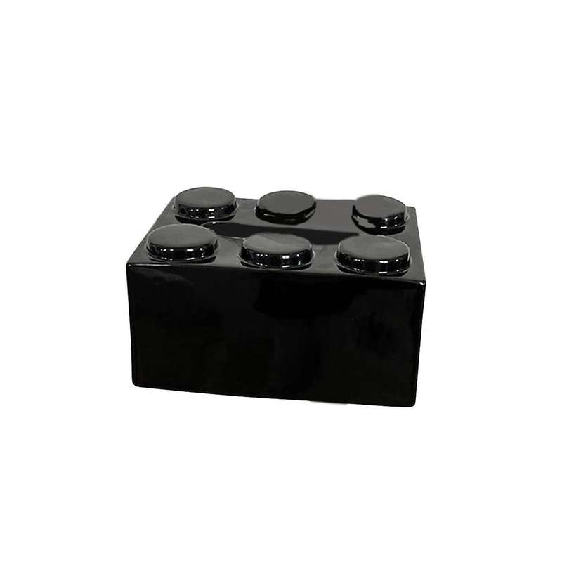 Building Blocks Tissue Box, Tissue Paper Box Ceramic Tissue Box Ornaments for Napkin Facial Paper To