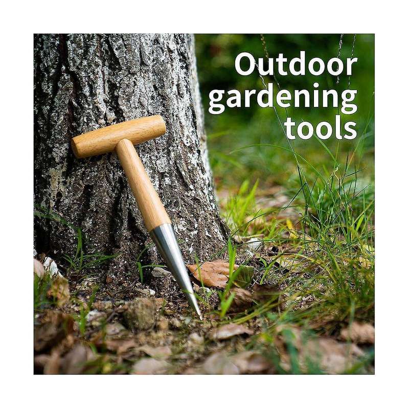 Bulb Planter with Depth Hand Dibber Garden Tool, Seed Planter Tool with Depth for Planting Steel