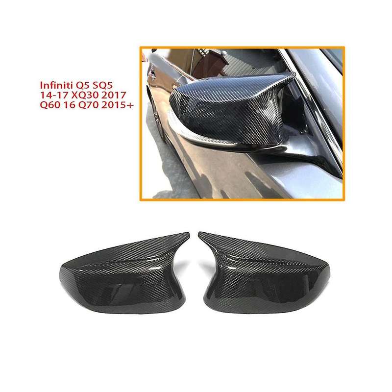 Bullhorn Mirror Housing for Q5 Sq5 14-17 Xq30 2017 Q60 16 Q70 2015+ Carbon Fibre Reversing Mirror