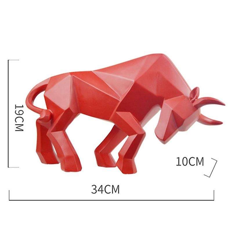 Bull Statue Bullfight Sculpture Ox Resin Nordic Decoration Home Decor Tabletop Statues Figurine Anim
