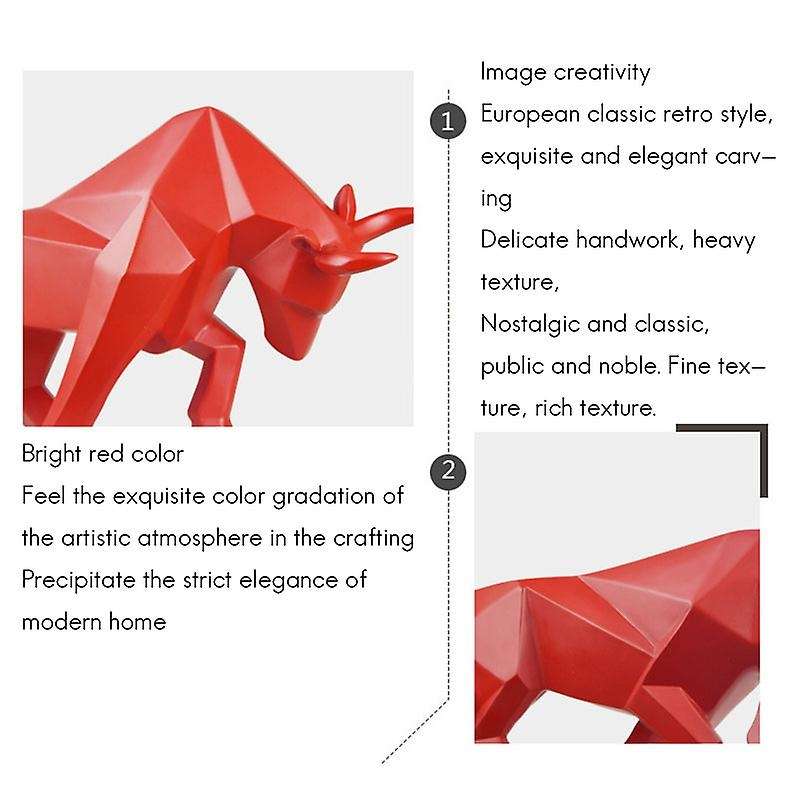 Bull Statue Bullfight Sculpture Ox Resin Nordic Decoration Home Decor Tabletop Statues Figurine Anim