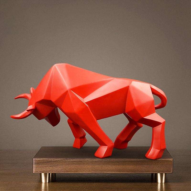Bull Statue Bullfight Sculpture Ox Resin Nordic Decoration Home Decor Tabletop Statues Figurine Anim