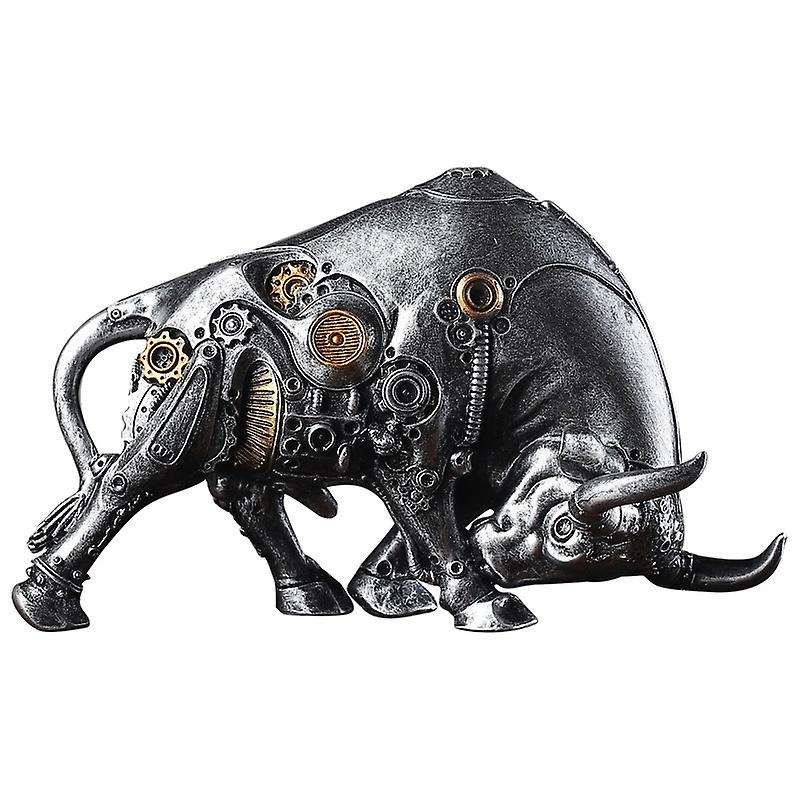 Bullfight Mechanical Cow Figurines for Interior Decoration Desk Accessories Statue Decorative Orname