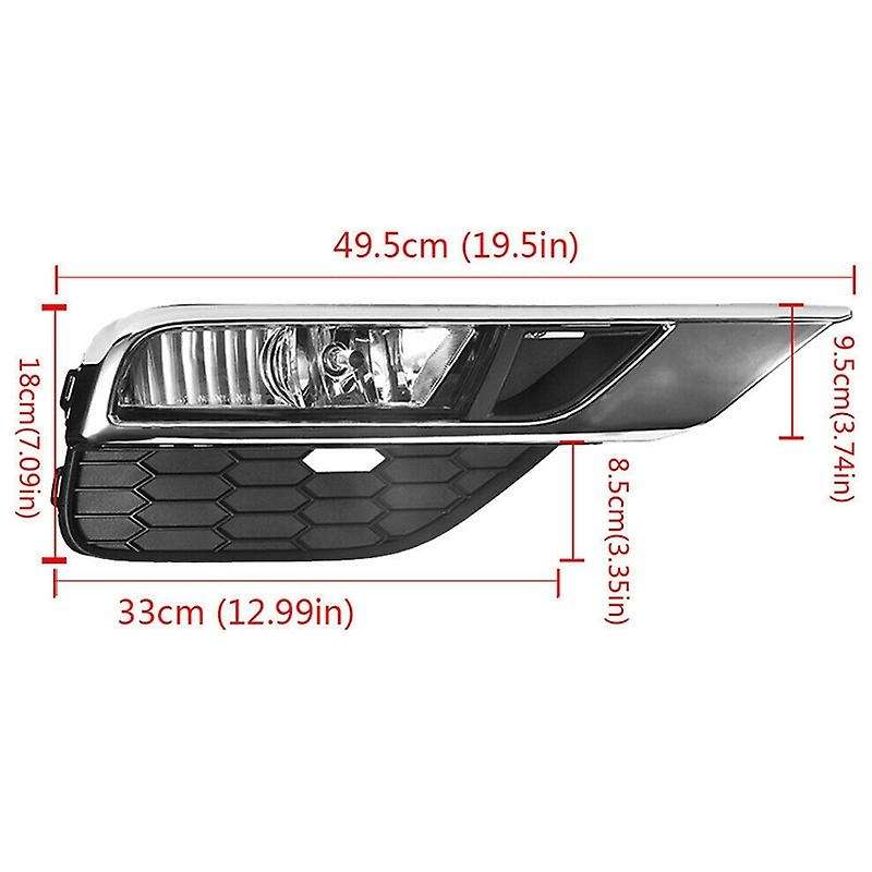 Bumper Fog Light for 2015 2016 -V Fog Lights Bumper Lamps+Wiring Kit&Switch