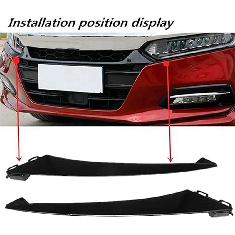 Bumper Head Light Lamp Lower Trim for Accord Sedan 2018-2022 Grille Lower Moulding Trim 71114TVAA00