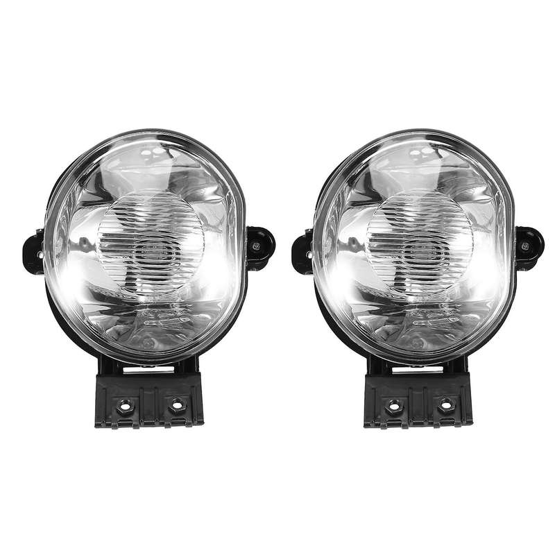 Bumper Fog Lights Driving Lamps+Bezel for 02-08 Ram 1500/03-09 Ram 2500 Ram 3500/04-06 Durango Glass