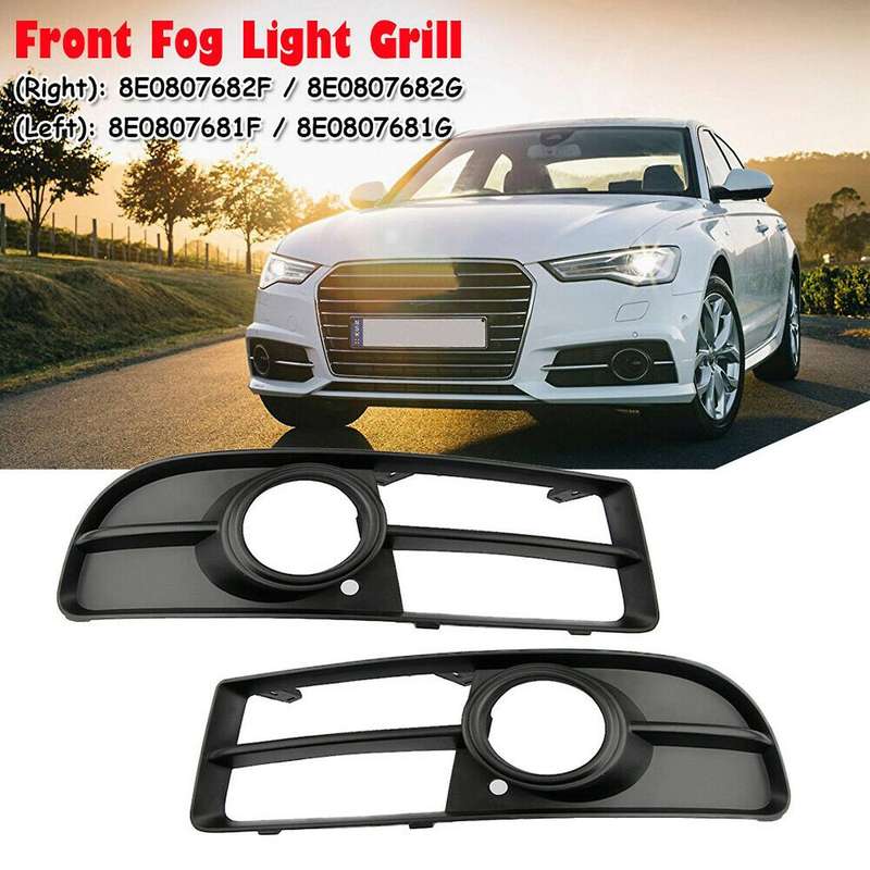 Bumper Lower Grille Fog Light Grill for - A4 B7 8E0807682F 8E0807681F