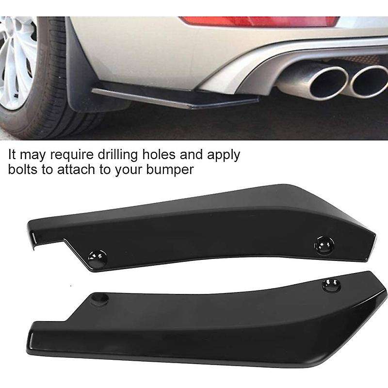 Bumper Protector, 2 Pcs Universal Car Rear Bumper Lip Spoiler Canard Anti-Crash Diffuser Angle Split