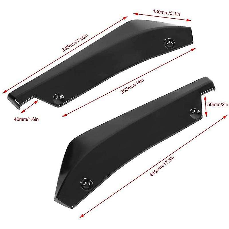 Bumper Protector, 2 Pcs Universal Car Rear Bumper Lip Spoiler Canard Anti-Crash Diffuser Angle Split