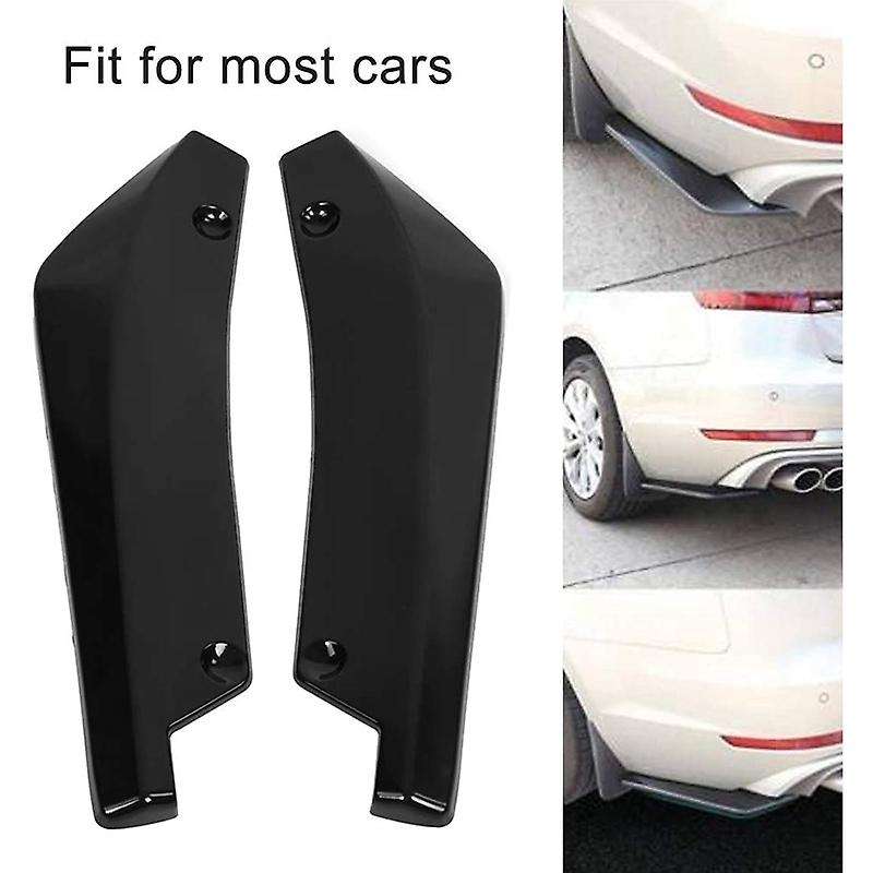 Bumper Protector, 2 Pcs Universal Car Rear Bumper Lip Spoiler Canard Anti-Crash Diffuser Angle Split