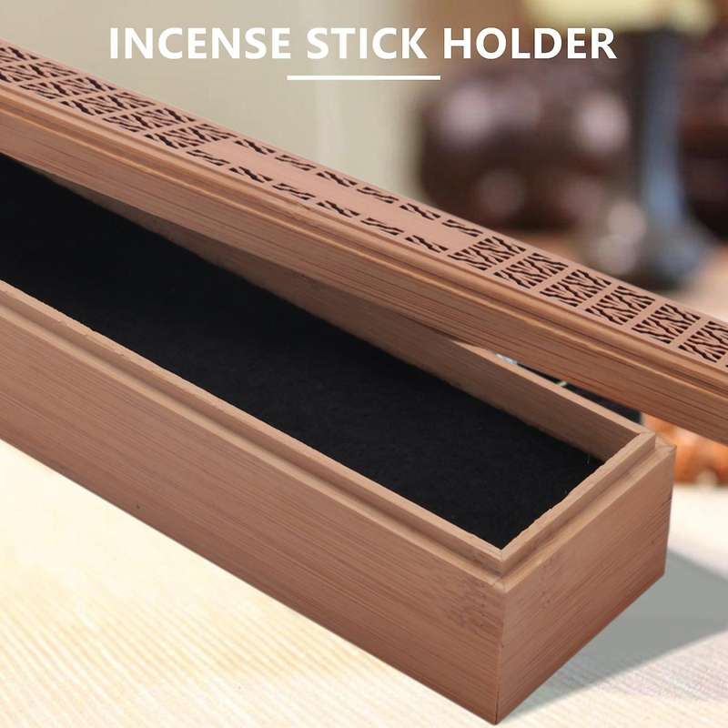 Burner Stick Holder with Drawer -stick Box Hollow Aromatherapy Lying Censer Office Teahouse