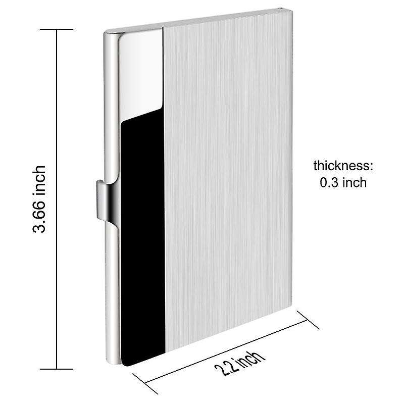 Business Card Cases 4 Pack , Stainless Steel Storage Holders Pocket Cases for ID Cards Credit Cards