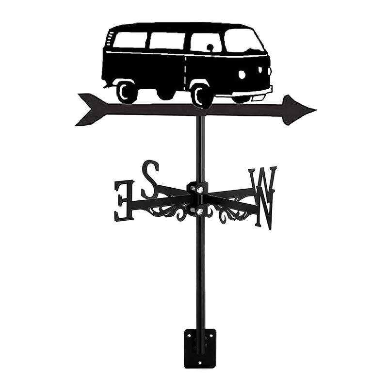 Bus Weathervanes, Professional Measuring Tools Weather Vane for Roof Mounted, Retro Outdoor Garden S