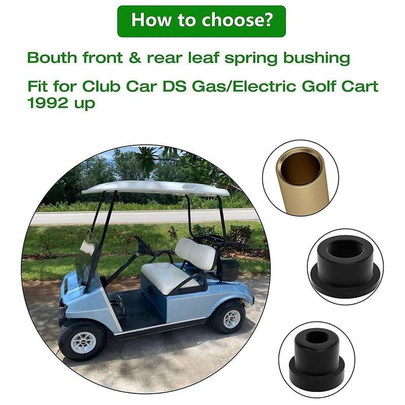 Bushing Kit Front Leaf Spring & Upper A Arm Suspension Bushings and Sleeves for Club Car Golf Cart