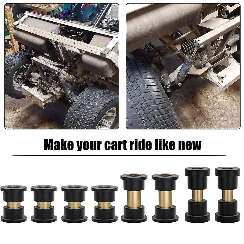 Bushing Kit Front Leaf Spring & Upper A Arm Suspension Bushings and Sleeves for Club Car Golf Cart