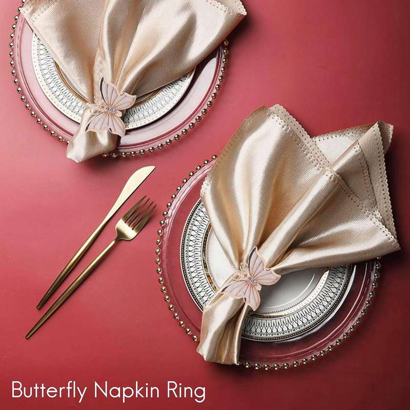 Butterfly Napkin Rings 4 for Family Gathering, Dinner, Wedding Decoration, Christmas, Table Decorat