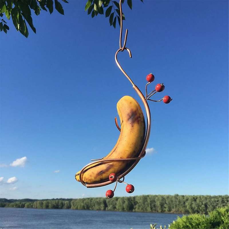 Butterfly Banana Hammock Hanging Fruit Hammock Under - 1 Fruit Hammock with Hooks - Basket Storage f