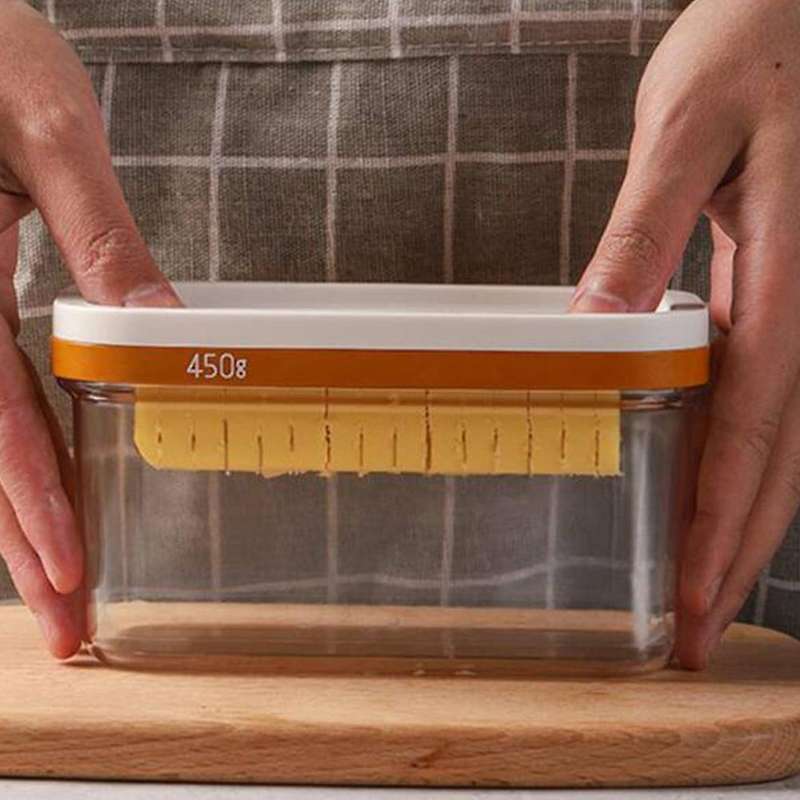 Butter Keeper with Sealed Lid and Cutter Slicer for Easy Cutting and Storage,Butter Box Cheese Keepe
