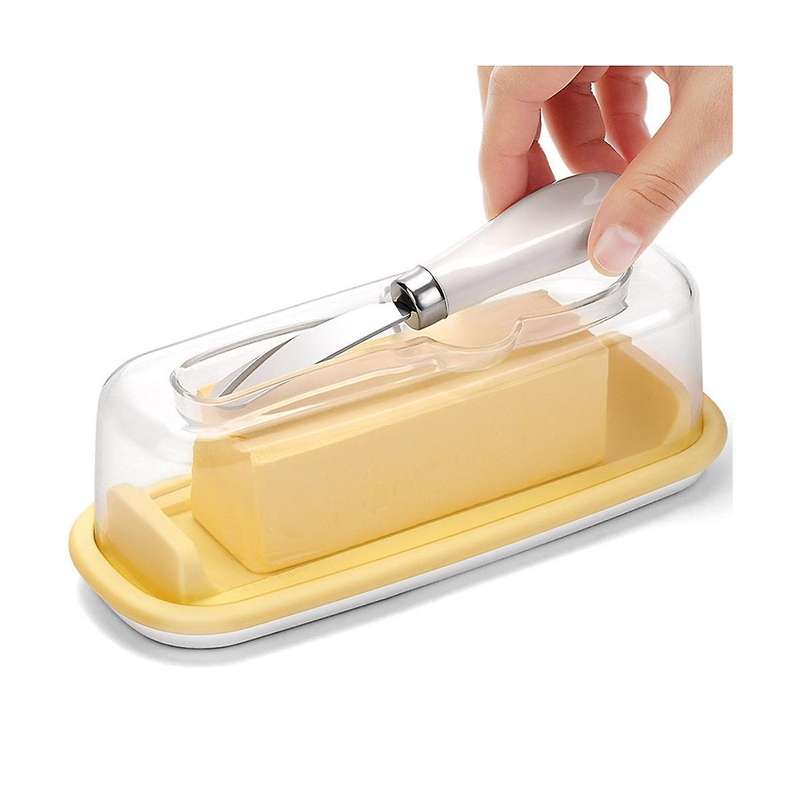 Butter Dish with Clear Lid, Butter Container Holds for Countertop, Unbreakable Butter Keeper for Hom