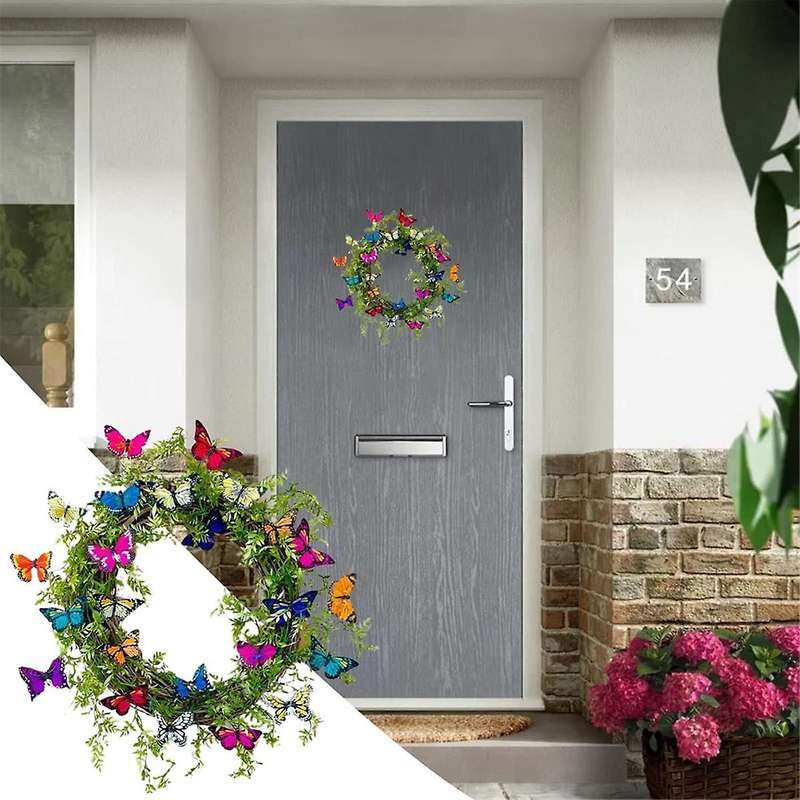 Butterfly Wreath Wide Application Butterfly Design Spring Wreath Durable