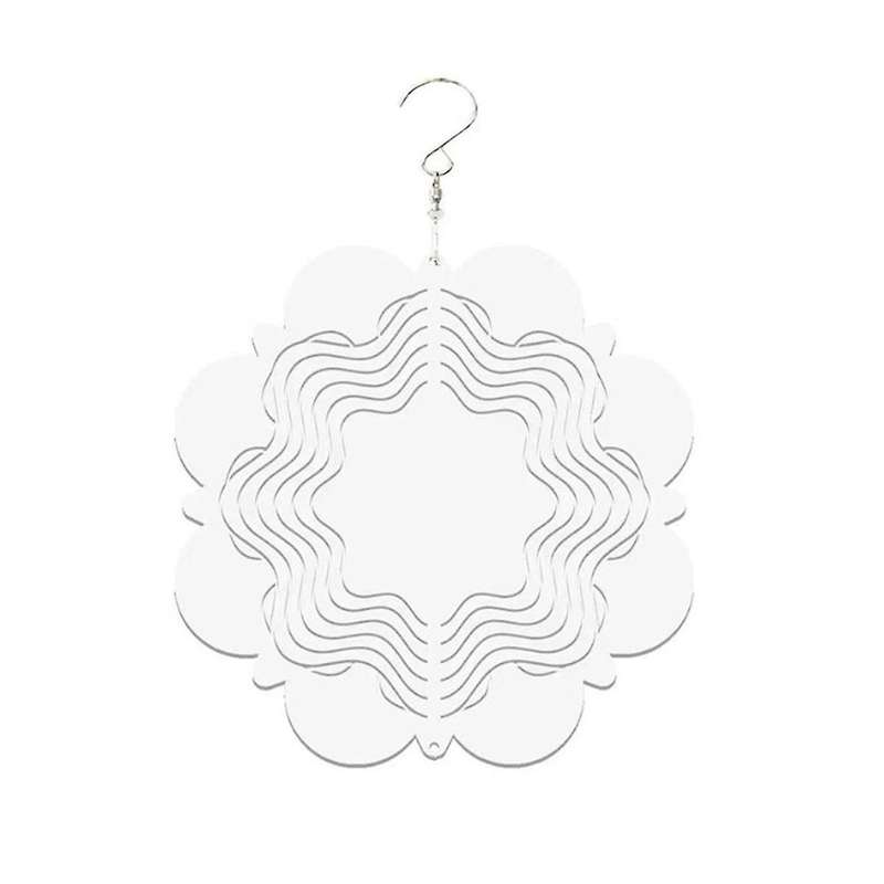 Butterfly Wind Power White Coated Aluminum Plate Double-sided Printing Thermal Transfer Wind Chime T