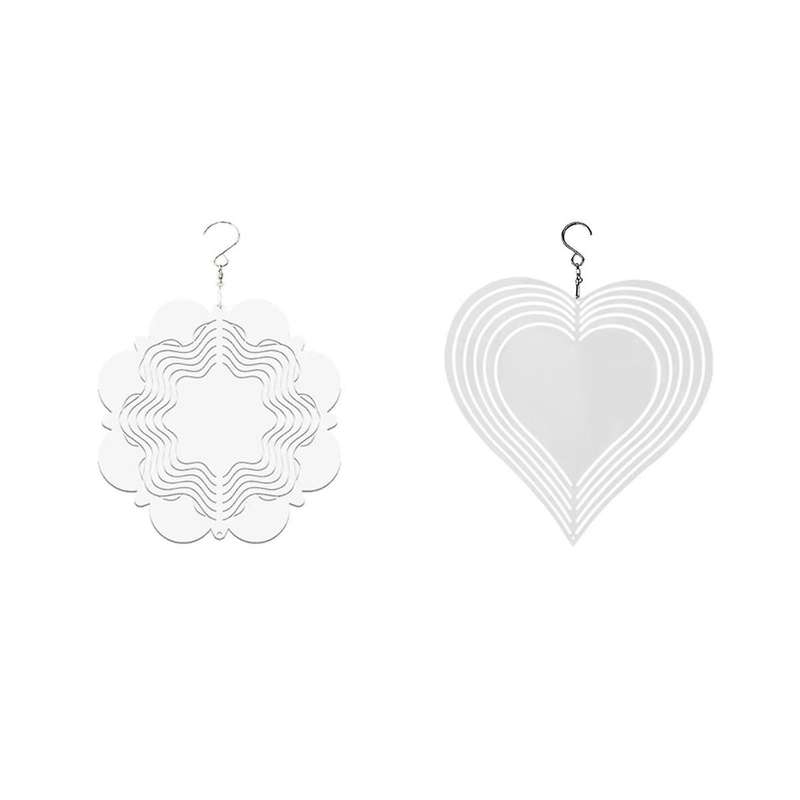 Butterfly Wind Power White Coated Aluminum Plate Double-sided Printing Thermal Transfer Wind Chime T