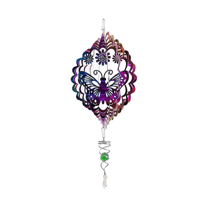 Butterfly Rotating Wind Spinner Garden Decoration Outdoor Wind Chimes Room Balcony Bedroom Decor