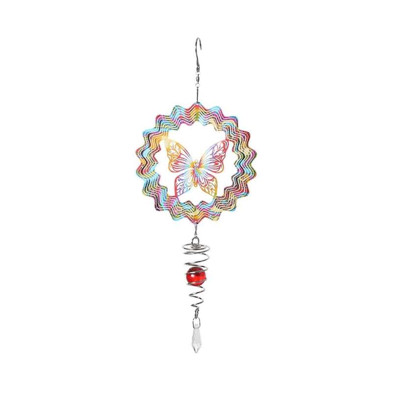 Butterfly Rotating Wind Spinner Garden Decoration Outdoor Wind Chimes Room Balcony Bedroom Decor