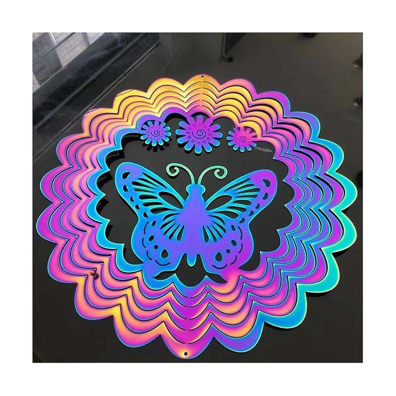 Butterfly Rotating Wind Spinner Garden Decoration Outdoor Wind Chimes Room Balcony Bedroom Decor