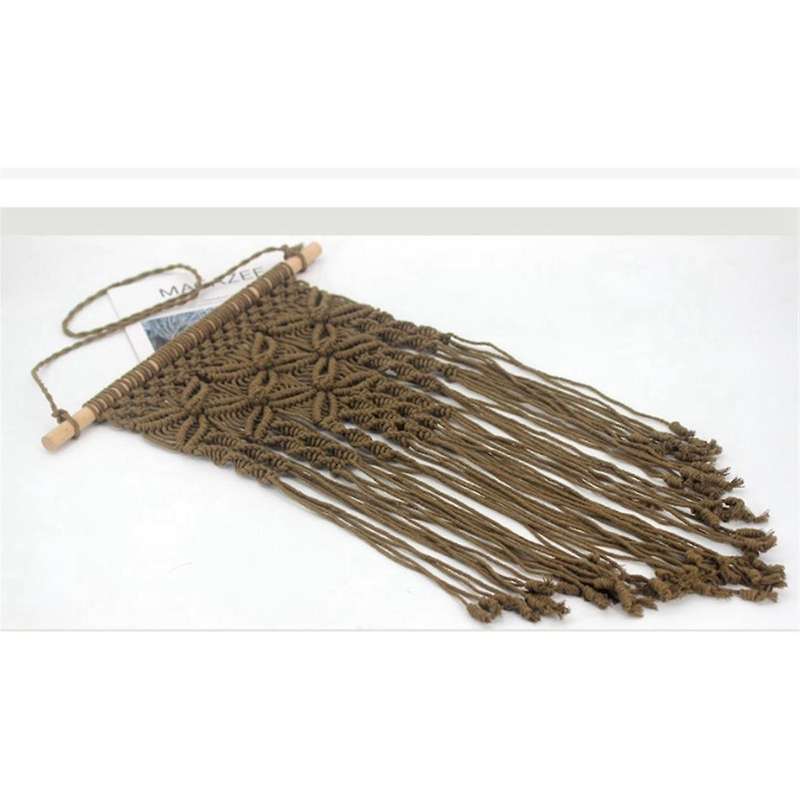 B-Wall Hanging Knitted Tapestry Style Hand-Woven Tapestry Macrame Home Decorations