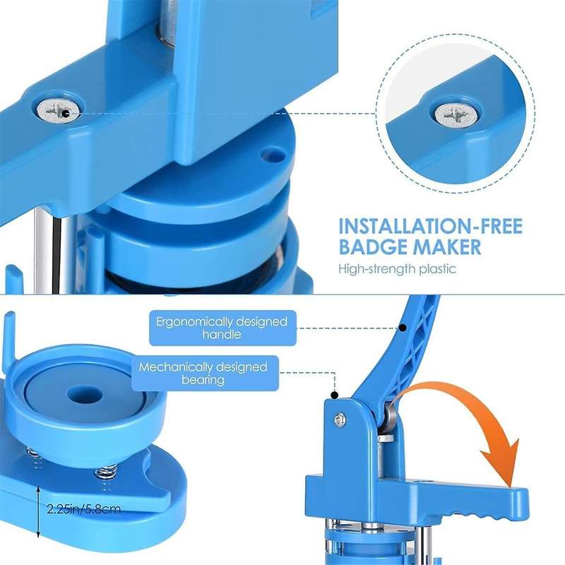 Button Maker Machine 58mm -100 Button Making Supplies - Pin Maker Machine Button Press Machine for D
