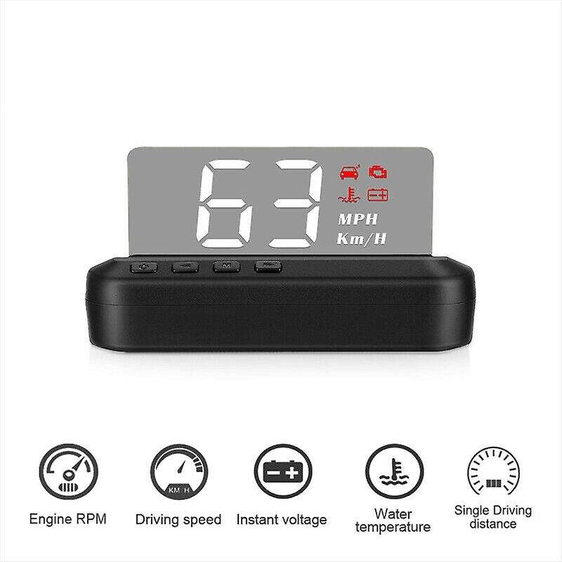 C100 Universal Car SUV LED OBD Speed Water Temperature HUD Head-Up Projector Kit