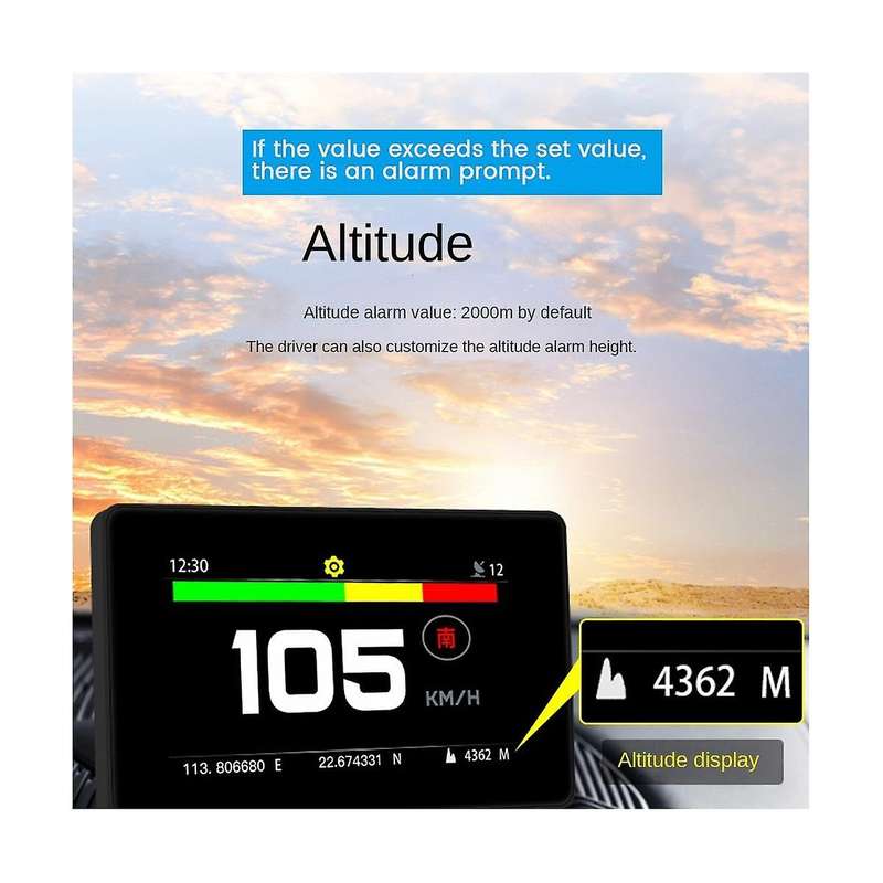 C20-f Projector Car Alarm Electronics Speedometer Gauges Auto On-board Computer Touch Screen
