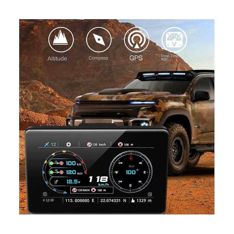 C20 Hud Projector Car Alarm Electronics Speedometer Gauges Auto On-board Computer Touch Screen