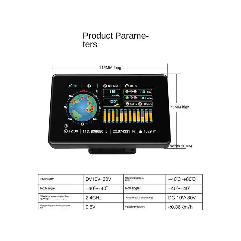 C20 Hud Projector Car Alarm Electronics Speedometer Gauges Auto On-board Computer Touch Screen