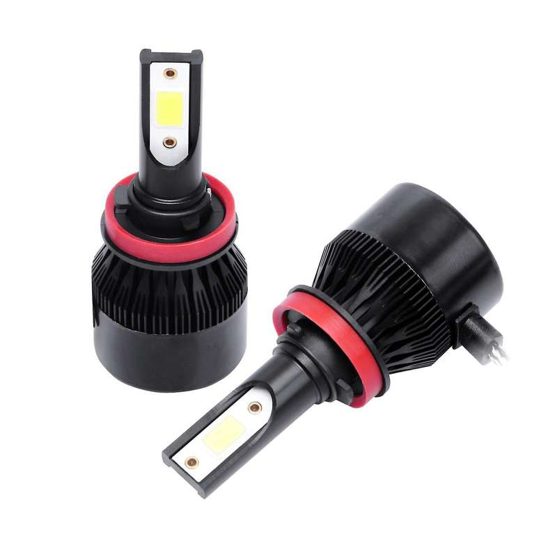 C6 Car Headlight Bulb Led Lamp H8/H9/H11 Led Headlight Bulbs,2Pcs 6500K Cool White Led Headlight Fog