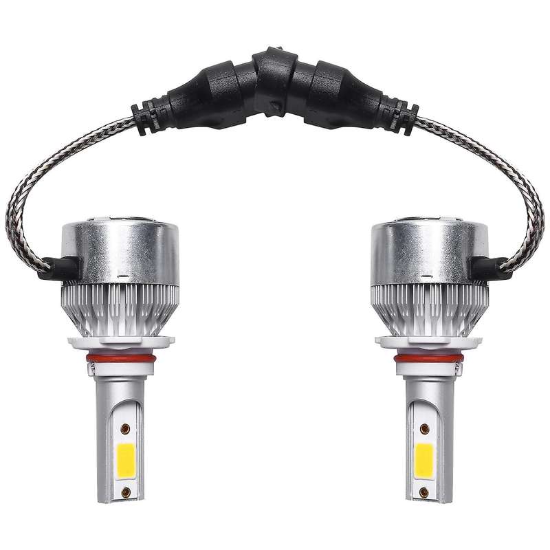 C6 Led Car Headlight Bulbs, 2Pcs 3000K Yellow Light Led Headlight Fog Light-Bulbs 72W 8000Lm Convers